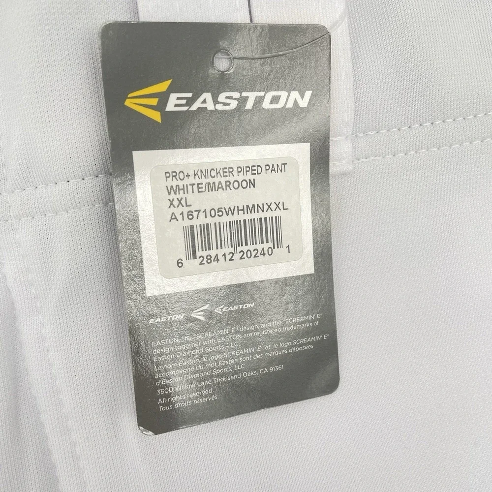 NWT 2 Pair Easton Baseball Pants Pro Plus Piped‎ Knicker Men XXL 40